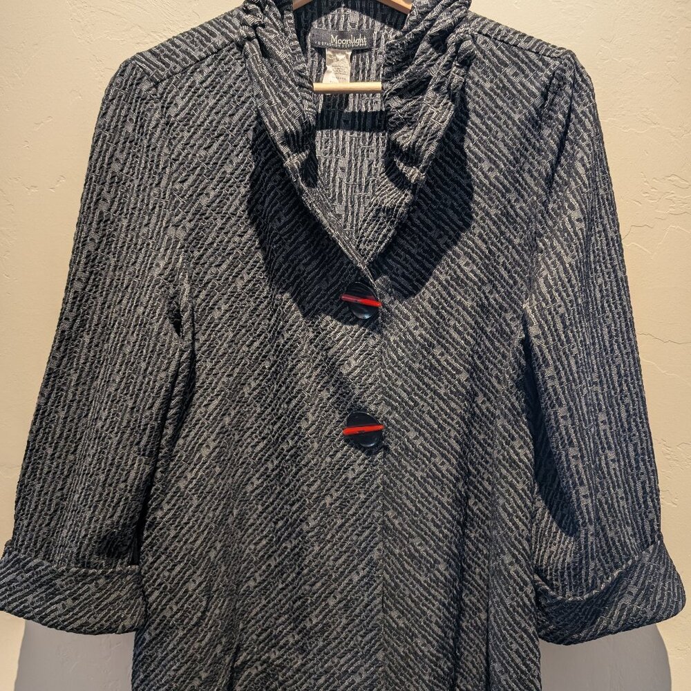 Moonlight by Y&S Assymetrical Jacket EUC size small (fits 43" bust)
